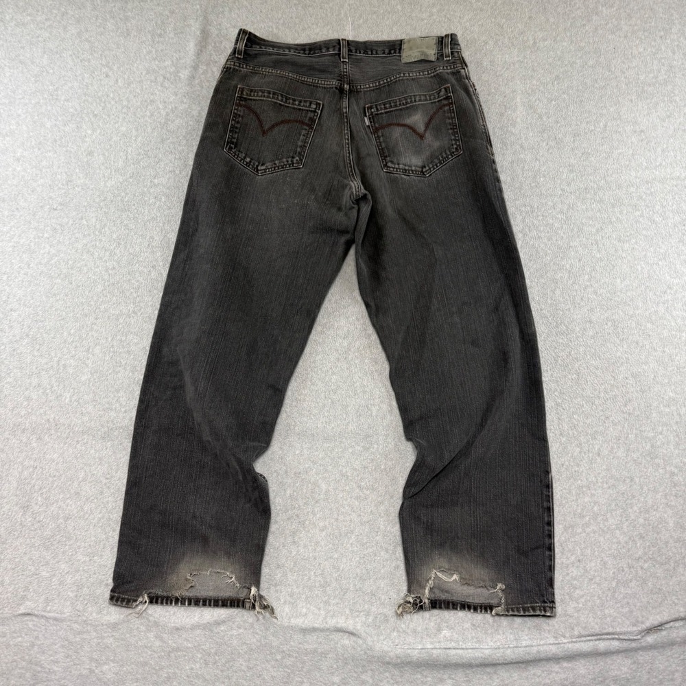Levi's SilverTab Baggy Jeans Mens 36x32 Faded Black Y2K Skater Denim